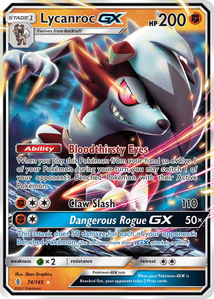 Guardians Rising Lycanroc GX #74/145