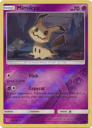 Guardians Rising Mimikyu #58/145 reverse holo