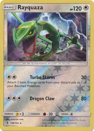 Guardians Rising Rayquaza #106/145 reverse holo