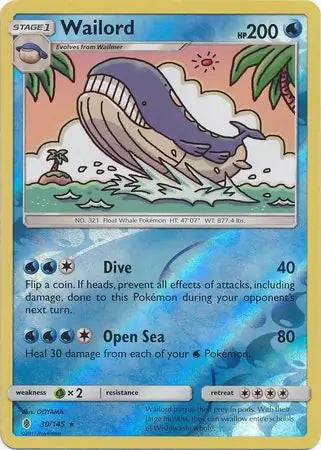 Guardians Rising Wailord #30/145 reverse holo