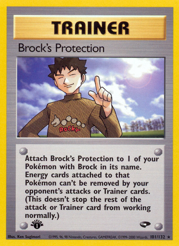 Gym Challenge Brock's Protection #101/132 first edition