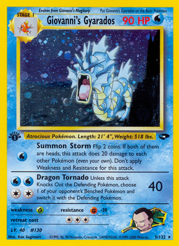 Gym Challenge Holo Giovanni's Gyarados #5/132 first edition