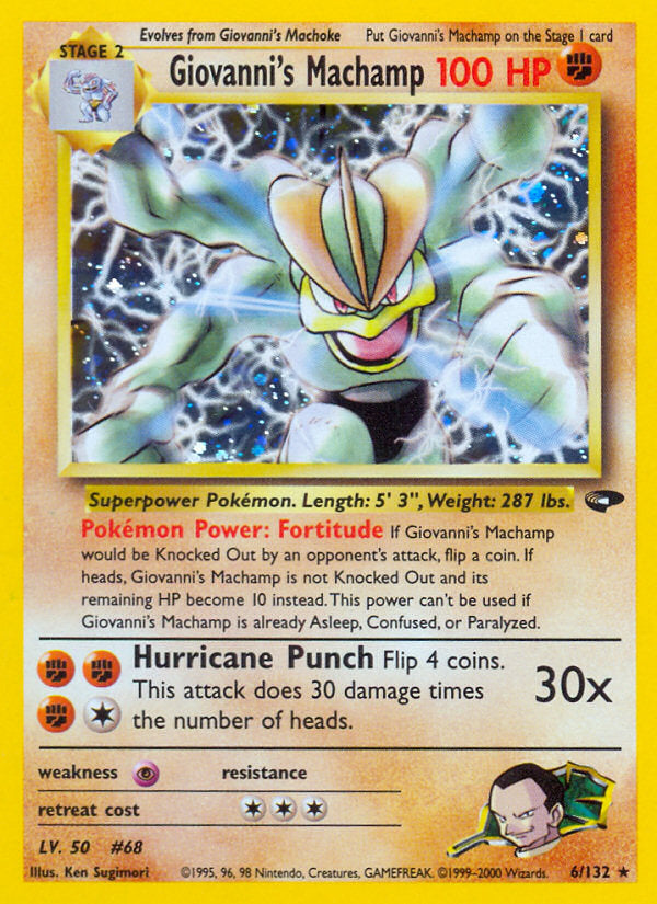 Gym Challenge Holo Giovanni's Machamp #6/132 unlimited