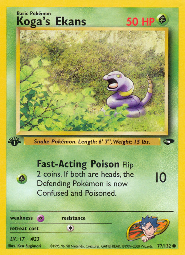 Gym Challenge Koga's Ekans #77/132 first edition