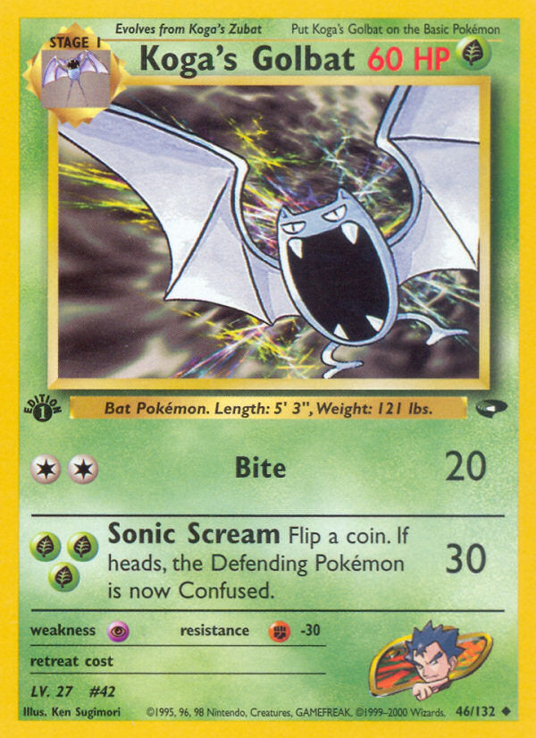 Gym Challenge Koga's Golbat #46/132 first edition