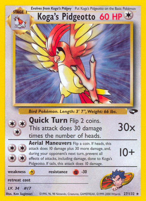Gym Challenge Koga's Pidgeotto #27/132 unlimited