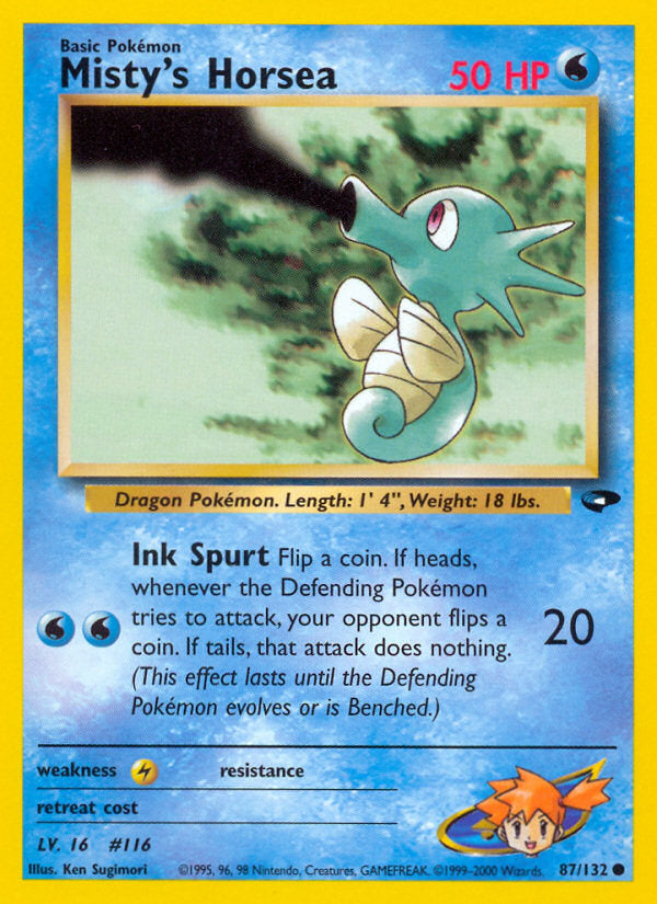 Gym Challenge Misty's Horsea #87/132 unlimited