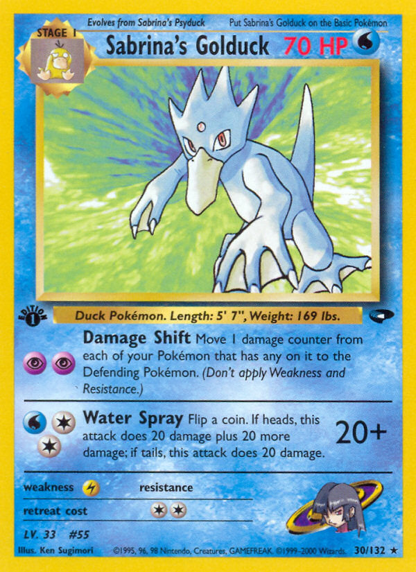 Gym Challenge Sabrina's Golduck #30/132 first edition
