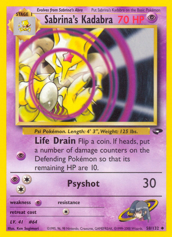 Gym Challenge Sabrina's Kadabra #58/132 unlimited