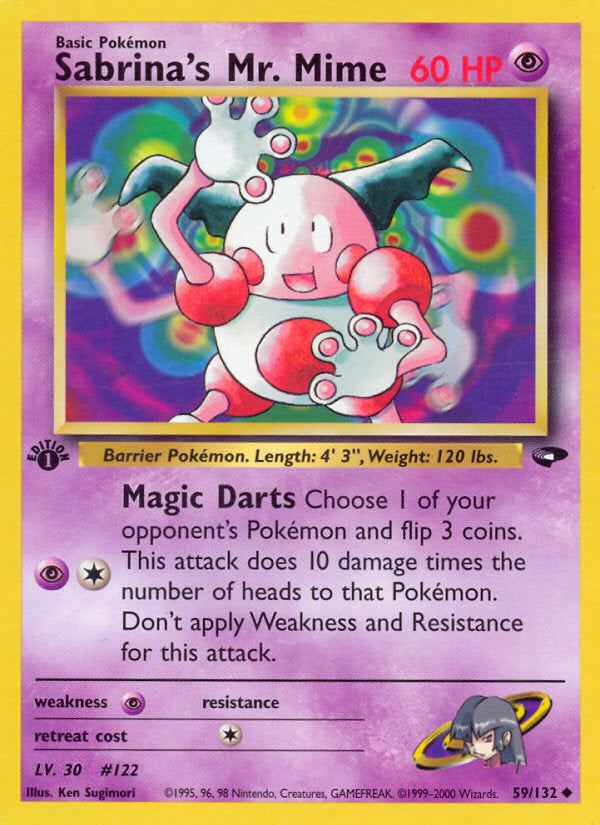 Gym Challenge Sabrina's Mr. Mime #59/132 first edition