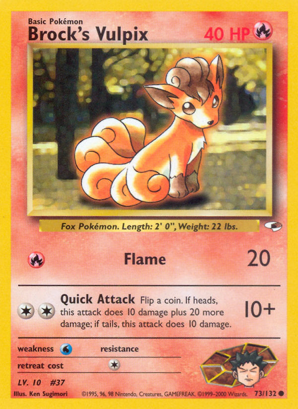 Gym Heroes Brock's Vulpix #73/132 unlimited