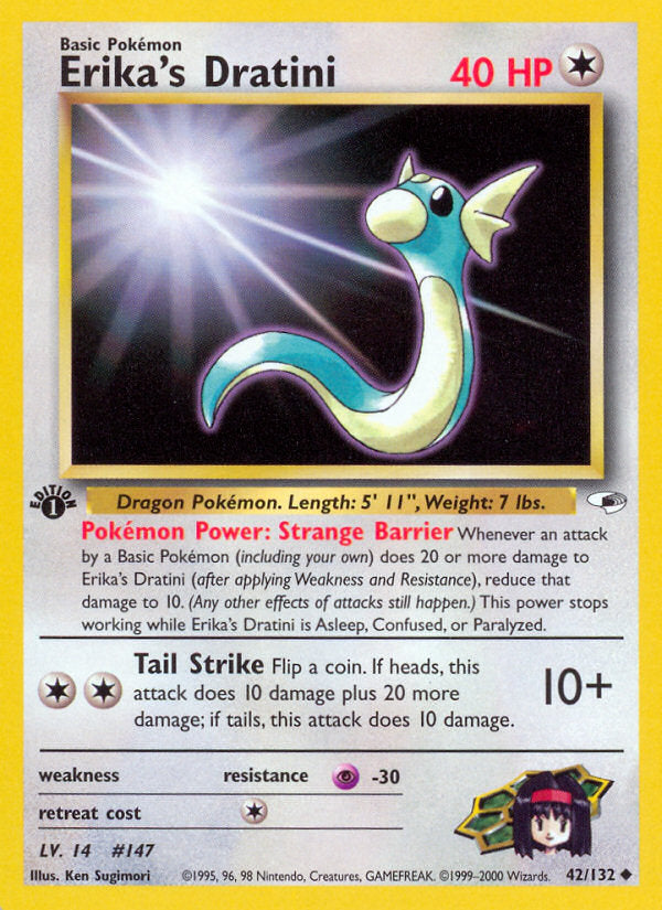Gym Heroes Erika's Dratini #42/132 first edition