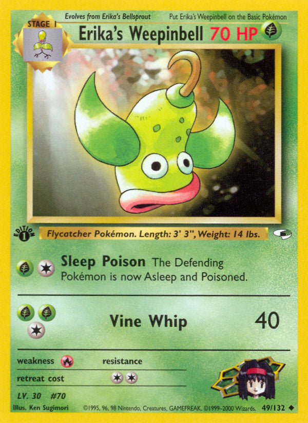 Gym Heroes Erika's Weepinbell #49/132 first edition