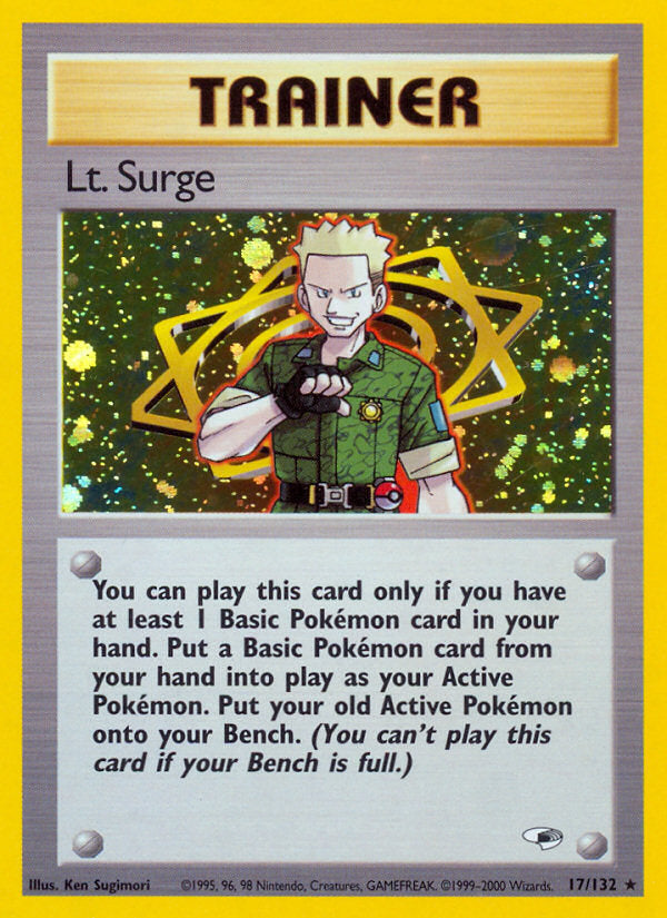 Gym Heroes Holo Lt. Surge #17/132 unlimited