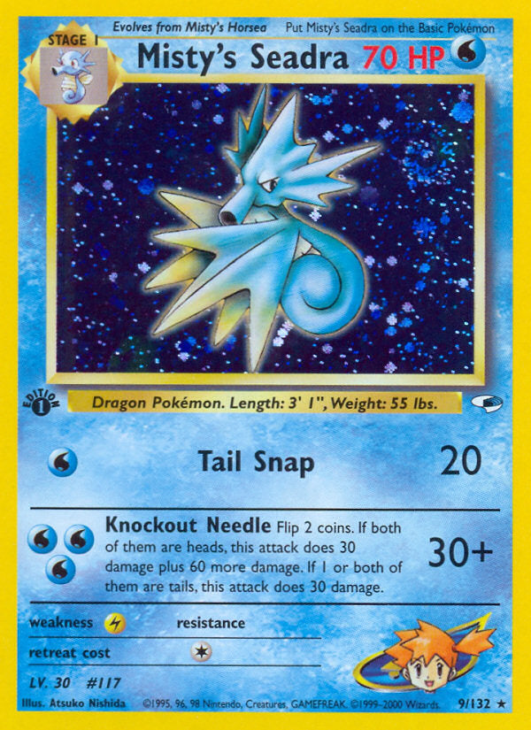 Gym Heroes Holo Misty's Seadra #9/132 first edition