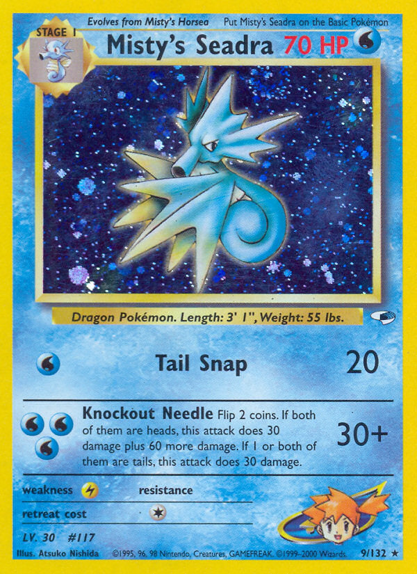 Gym Heroes Holo Misty's Seadra #9/132 unlimited