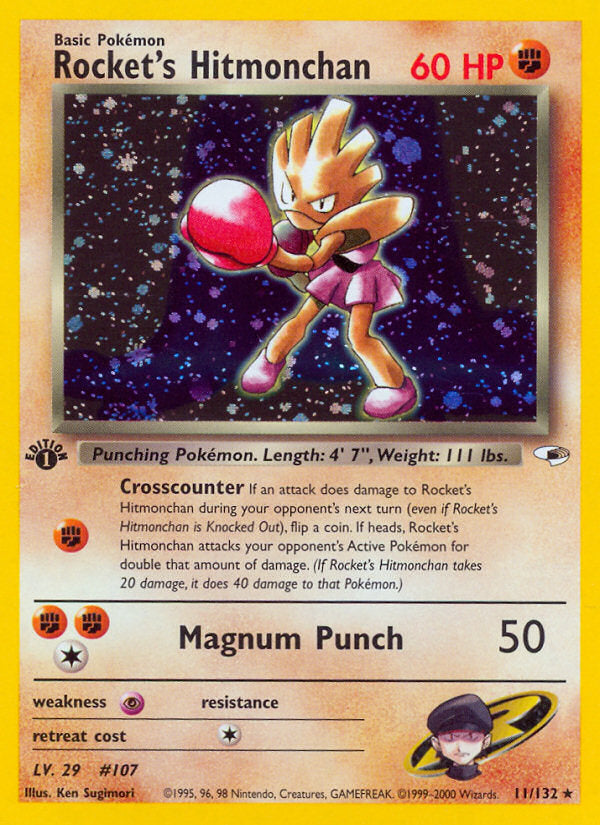 Gym Heroes Holo Rocket's Hitmonchan #11/132 first edition