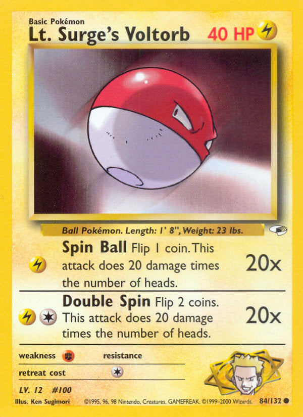 Gym Heroes Lt. Surge's Voltorb #84/132 unlimited
