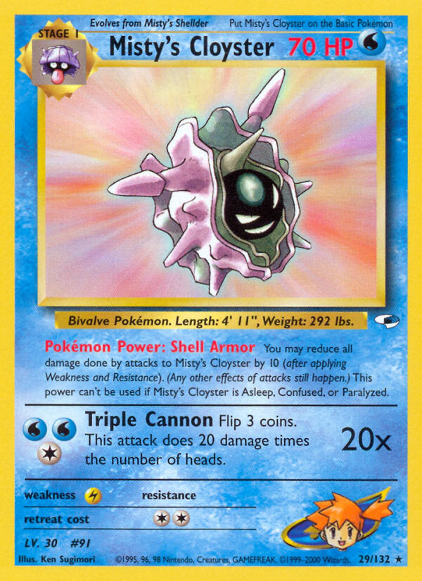 Gym Heroes Misty's Cloyster #29/132 unlimited