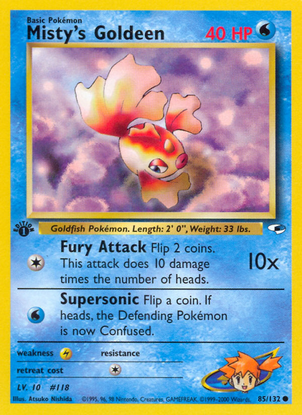 Gym Heroes Misty's Goldeen #85/132 first edition