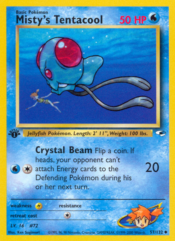 Gym Heroes Misty's Tentacool #57/132 first edition