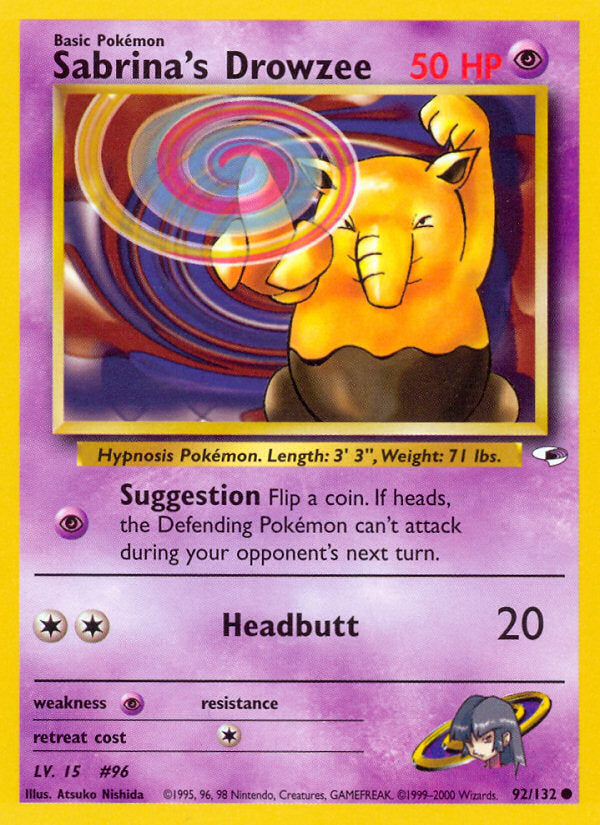 Gym Heroes Sabrina's Drowzee #92/132 unlimited