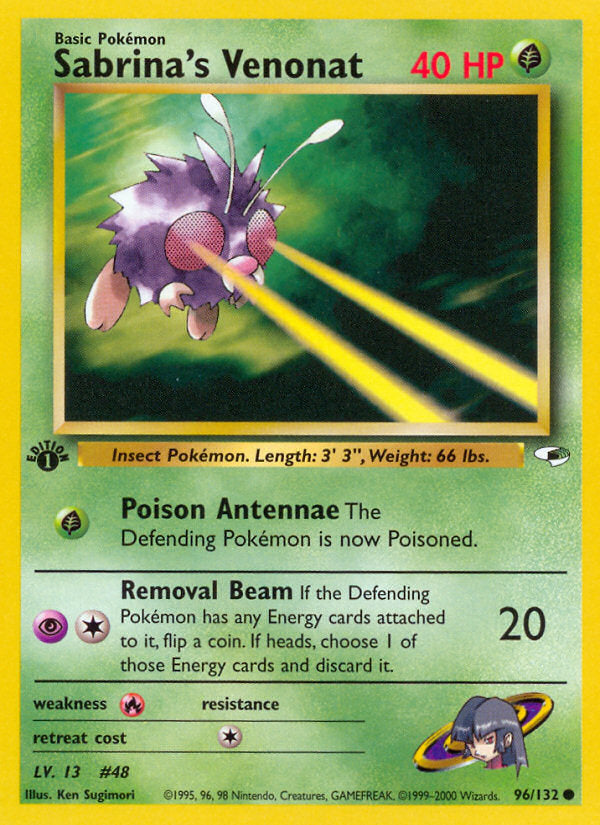 Gym Heroes Sabrina's Venonat #96/132 first edition