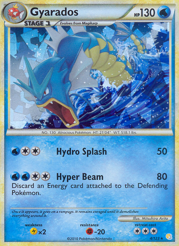 HeartGold SoulSilver Crystal Ice Holo Gyarados #4/123