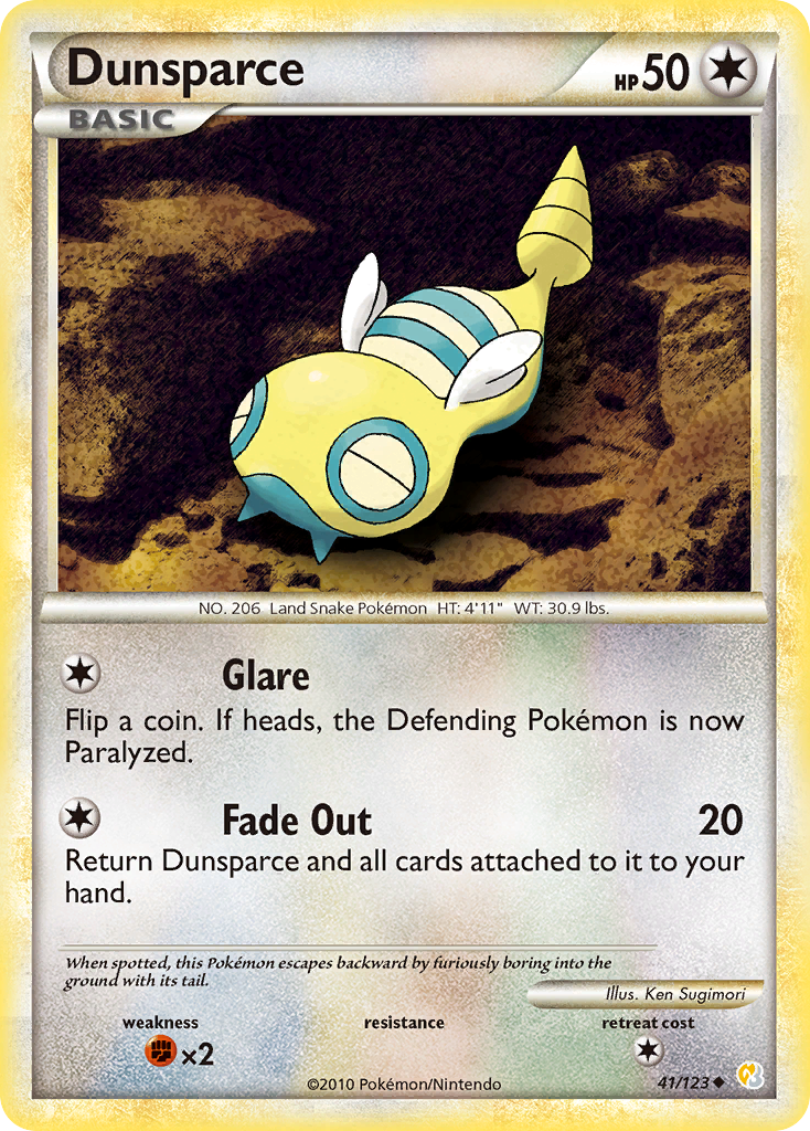 HeartGold SoulSilver Dunsparce #41/123