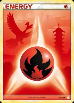 HeartGold SoulSilver Fire Energy #116/123 reverse holo