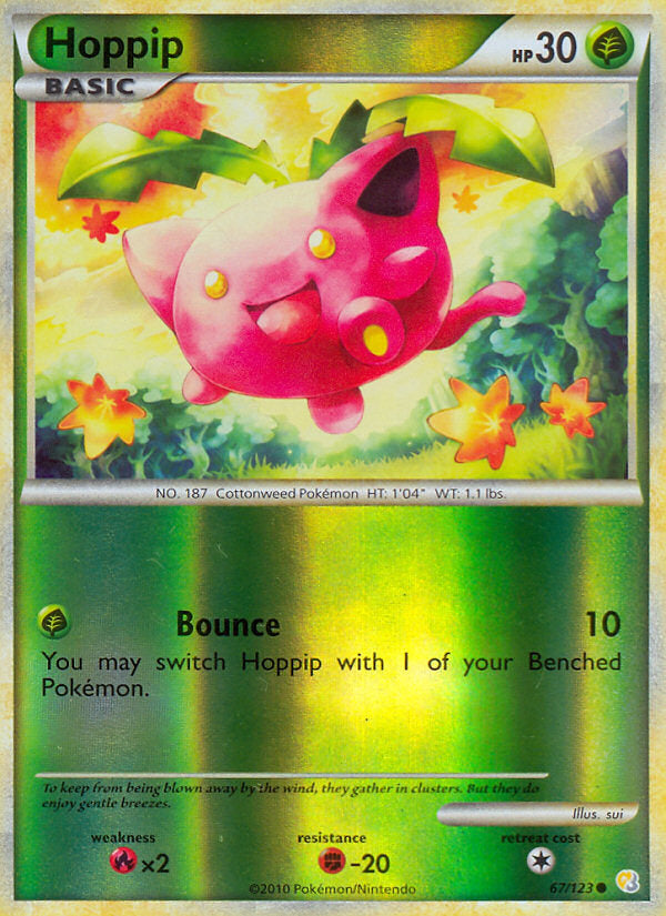 HeartGold SoulSilver Hoppip #67/123 reverse holo