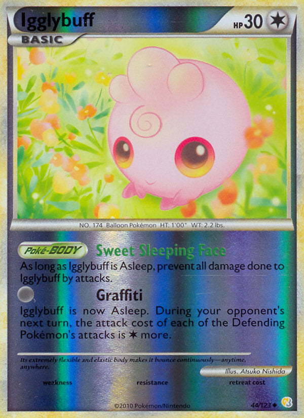 HeartGold SoulSilver Igglybuff #44/123 reverse holo