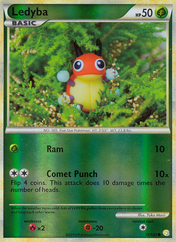 HeartGold SoulSilver Ledyba #71/123 reverse holo