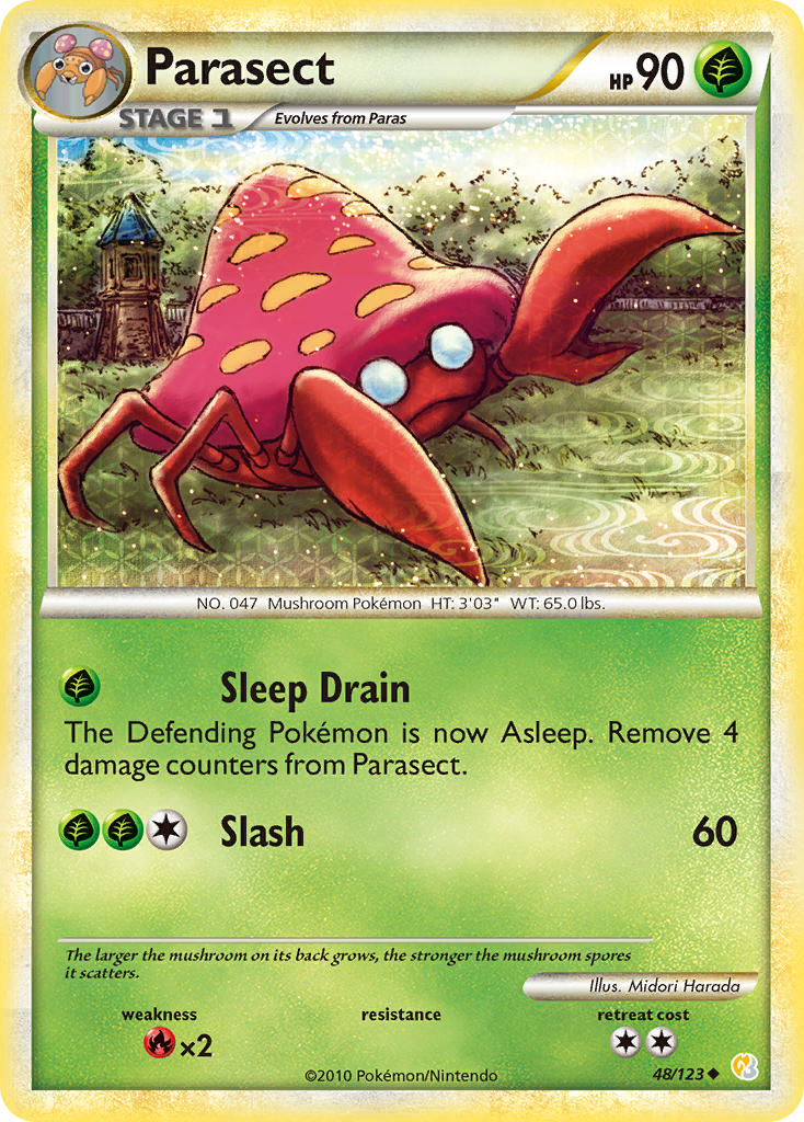 HeartGold SoulSilver Parasect #48/123