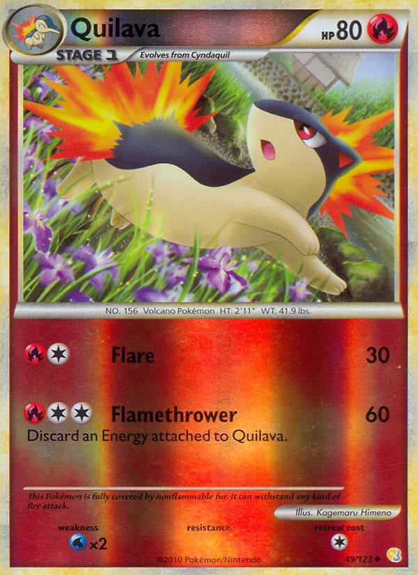 HeartGold SoulSilver Quilava #49/123 reverse holo
