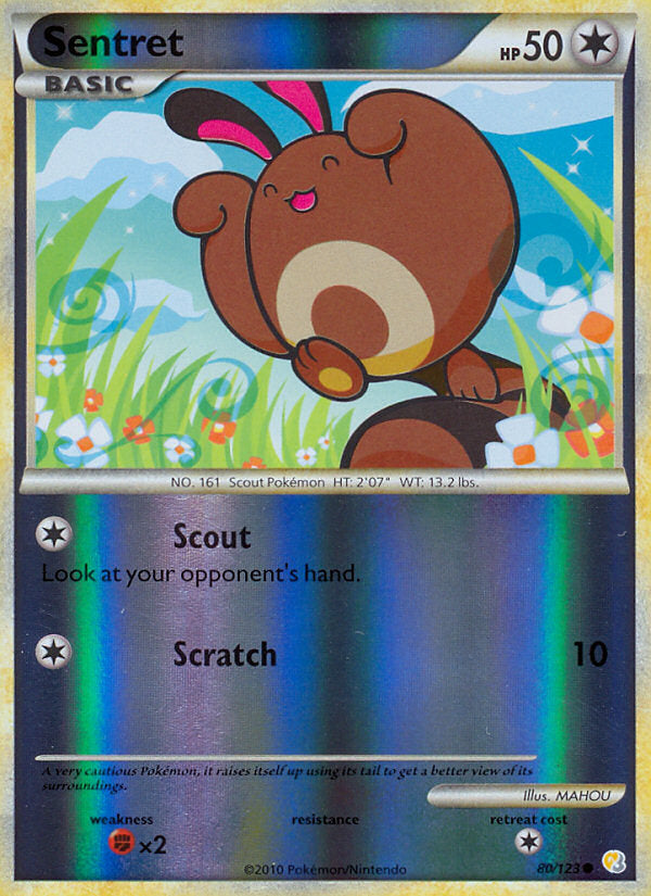 HeartGold SoulSilver Sentret #80/123 reverse holo