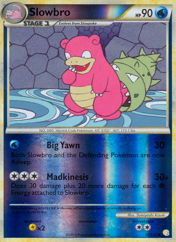 HeartGold SoulSilver Slowbro #52/123 reverse holo