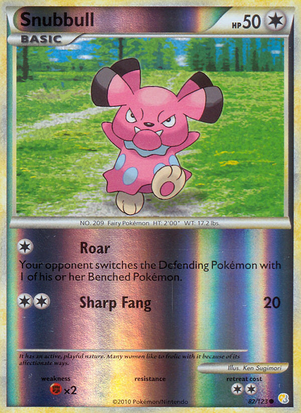 HeartGold SoulSilver Snubbull #82/123 reverse holo