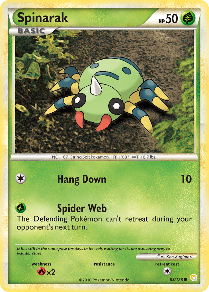 HeartGold SoulSilver Spinarak #83/123