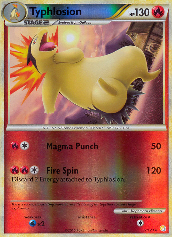 HeartGold SoulSilver Typhlosion #32/123 reverse holo