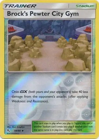 Hidden Fates Brock’s Pewter City Gym #54/68 reverse holo