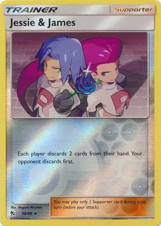 Hidden Fates Jessie & James #58/68 reverse holo