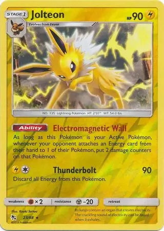 Hidden Fates Jolteon #23/68 reverse holo