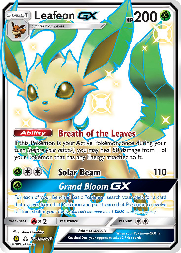 Hidden Fates Shiny Vault Leafeon GX SV46/SV94