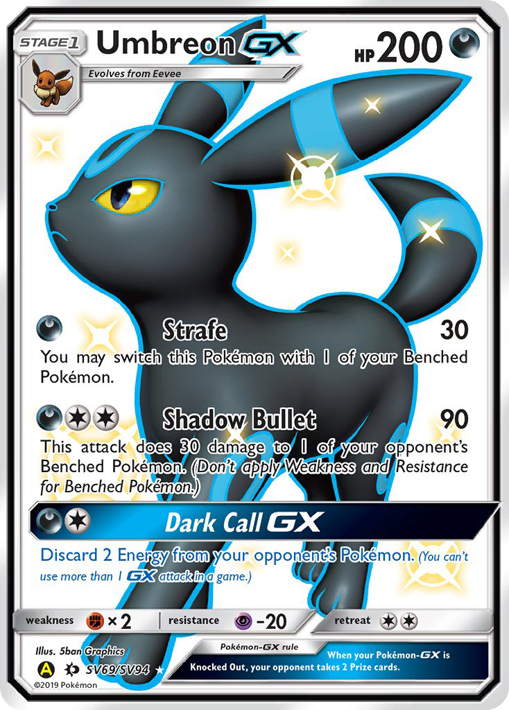 Hidden Fates Shiny Vault Umbreon GX SV69/SV94