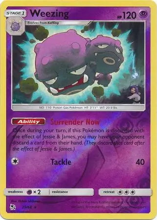 Hidden Fates Weezing #29/68 reverse holo