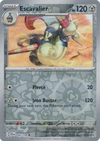 Journey Together Excavalier #102/159 reverse holo