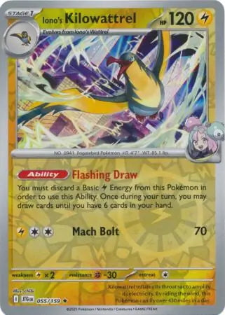 Journey Together Iono's Kilowattrel #55/159 reverse holo