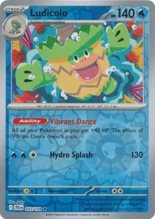 Journey Together Ludicolo #37/159 reverse holo