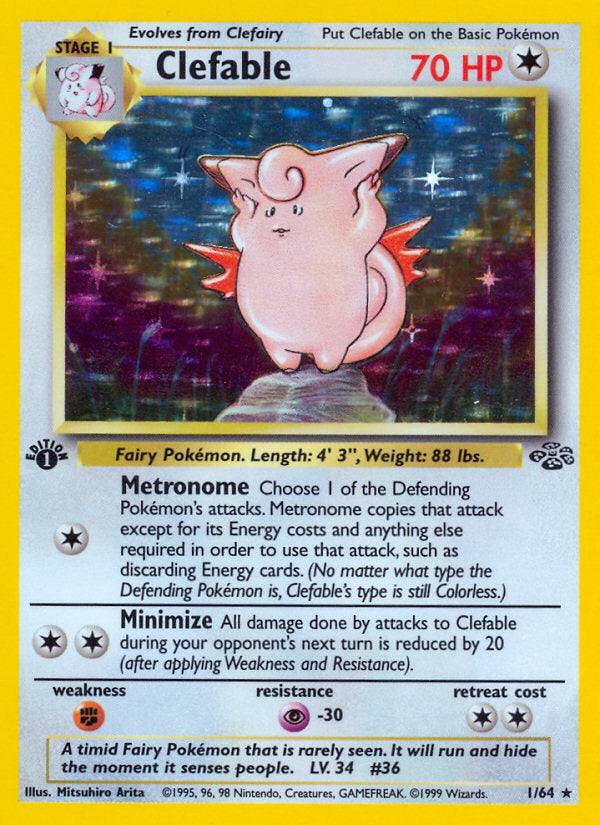 Jungle set Holo Clefable #1/64 first edition